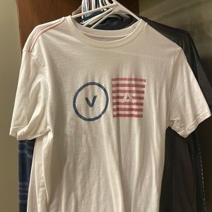 RVCA Vintage Dyed American Flag T Size L